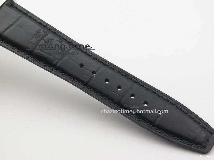 MIROTIME 0121 Portuguese IW545407 Black Dial ZF 1:1 Best Edition On Dark Blue Leather Strap DailyWear 7337